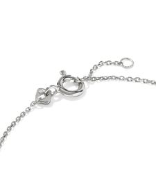 0.45 ct Lab Grown White Diamond Dira Princess 14k White Gold Delicate Chain Bracelet