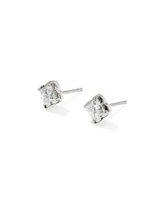 0.45 ct Lab Grown White Diamond Dira Princess 14k White Gold Stud Earrings
