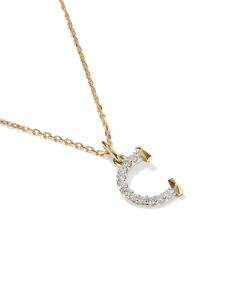 Lab Grown White Diamond Letter C 14k Yellow Gold Pendant Necklace