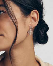 0.16 ct Heirloom Dira 14k Yellow Gold Statement Earrings