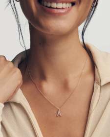 Lab Grown White Diamond Letter Y 14k Yellow Gold Pendant Necklace