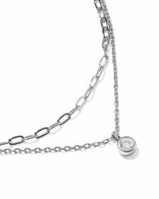 Lyla Silver Multi Strand Necklace