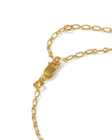 Dira Carved Stone 18k Gold Vermeil Link and Chain Bracelet