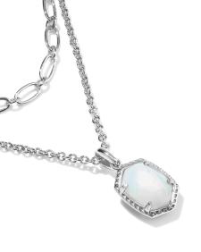 Daphne Silver Frame Multi Strand Necklace