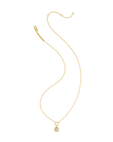 Davie 18k Gold Vermeil Stone Link and Chain Necklace 