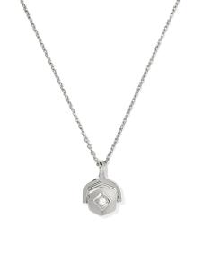 Reversible Davie Sterling Silver Short Pendant Necklace 