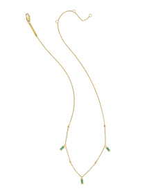 Blythe 18k Gold Vermeil Strand Necklace in Green Onyx