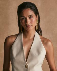 Ansel Rose Statement Earrings