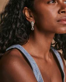 Beau Statement Earring in Vintage Silver