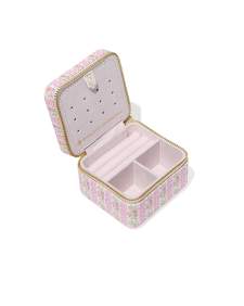 Kendra Scott x LoveShackFancy Small Zip Gold Jewelry Case 
