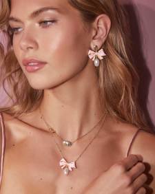 Kendra Scott x LoveShackFancy Bow Gold Elisa Necklace 