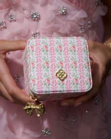 Kendra Scott x LoveShackFancy Small Zip Gold Jewelry Case 