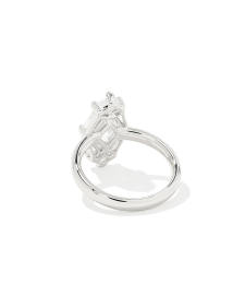 Lindy Rae Elyse Silver Cocktail Ring in White CZ