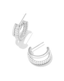 Layne Silver Huggie Earrings