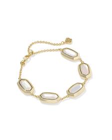 Elaina Bezel Gold Delicate Chain Bracelet