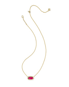 Elisa Bezel Gold Short Pendant Necklace