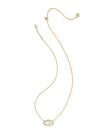 Elisa Bezel Gold Short Pendant Necklace