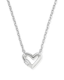 Emery Heart Silver Short Pendant Necklace