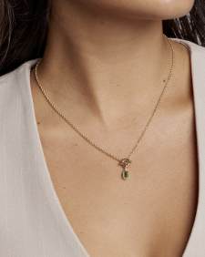 Mini Elisa Toggle Gold Short Pendant Necklace