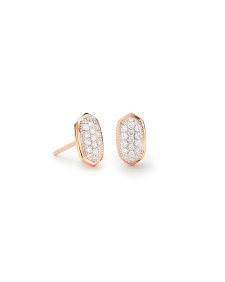 Amelee Earrings in Pave Diamond and 14k Rose Gold