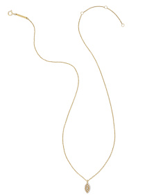 0.15 ct Vivianne 14k Yellow Gold Pendant Necklace in White Diamond