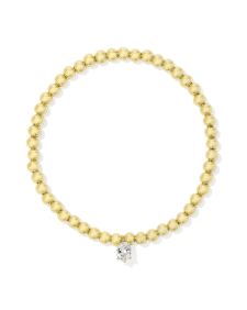 Cailin Gold Stretch Bracelet in White CZ