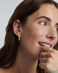 Skye Celestial 18k Yellow Gold Vermeil Huggie Earrings 