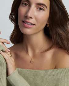 Skye Celestial 18k Yellow Gold Vermeil Locket Pendant Necklace 