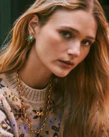 Beau Link and Chain Necklace in Vintage Gold