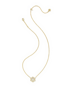 Snowflake Gold Short Pendant Necklace 