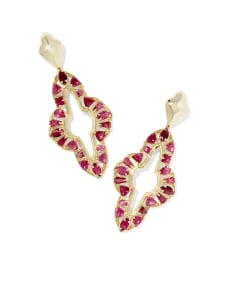 Abbie Gold Crystal Statement Earrings 