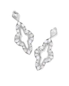 Abbie Silver Crystal Statement Earrings 