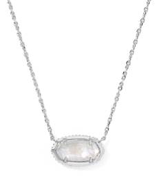 Elisa Bow Silver Short Pendant Necklace 