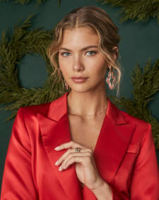 Abbie Gold Crystal Statement Earrings 