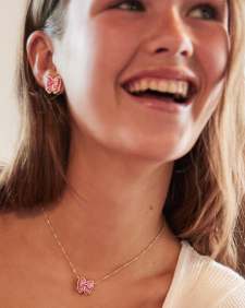 Haley Bow Gold Stud Earrings 