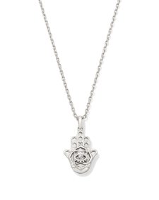 Hamsa Silver Short Pendant Necklace 