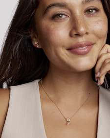 Candy Cane Gold Stud Earrings 