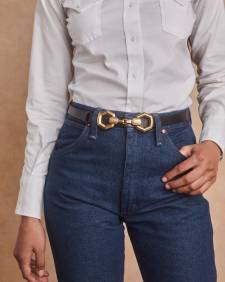 Beau Horse Bit Belt in Black