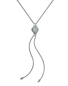 Abbie Oxidized Sterling Silver Bolo Necklace