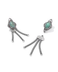 Abbie Oxidized Sterling Silver Fringe Convertible Drop Earrings