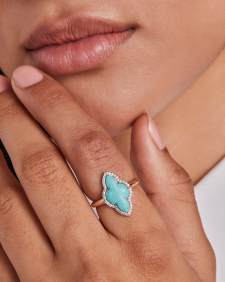 Abbie 14k White Gold Cocktail Ring 