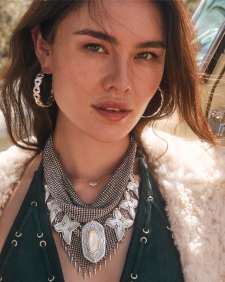 Abbie 14k White Gold Short Pendant Necklace 