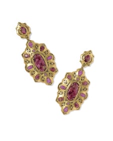 Bria Vintage Gold Statement Earrings