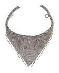 Keziah Vintage Silver Statement Bandana Necklace