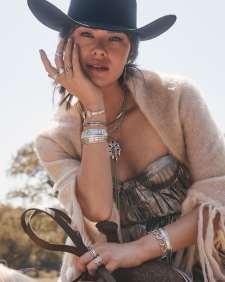 Keziah Vintage Silver Etch Statement Cuff Bracelet