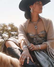 Keziah Etch Vintage Gold Statement Earrings