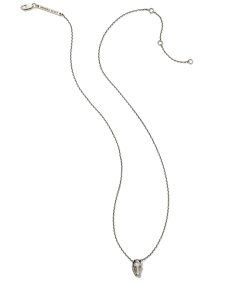 Tiny Beau Short Pendant Necklace in Oxidized Sterling Silver