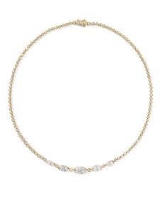 8.66 ct Lab Grown White Diamond Custom Elisa Tennis 14k Yellow Gold Necklace