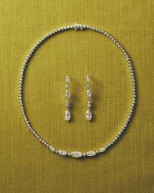 7.61 ct Lab Grown White Diamond Custom Elisa Linear 14k Yellow Gold Earrings