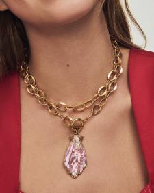 Alexa Vintage Gold Statement Necklace 